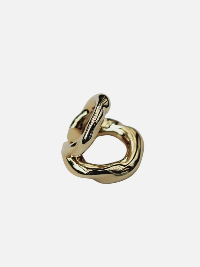 Rhapsody Double Ear Cuff: Brass + 18K Gold Plating