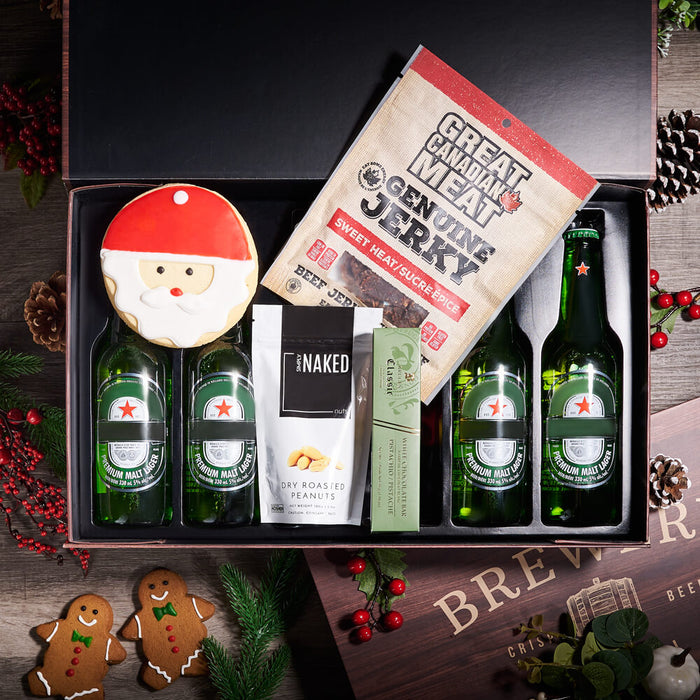 Santa's Brews for Bros Gift, christmas gift, christmas, holiday gift, holiday, beer gift, beer, gourmet gift, gourmet