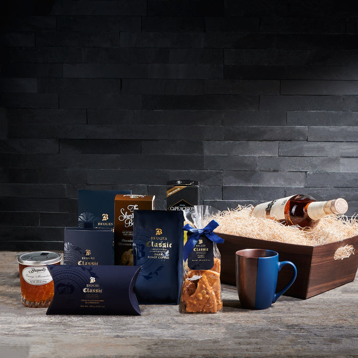 Saturday Morning Gift For Him, gift baskets, gourmet gifts, gifts, liquor
