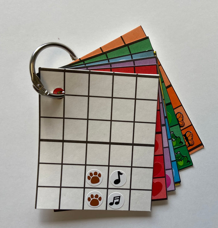 Horizontal chart set helps organize school activities for kids