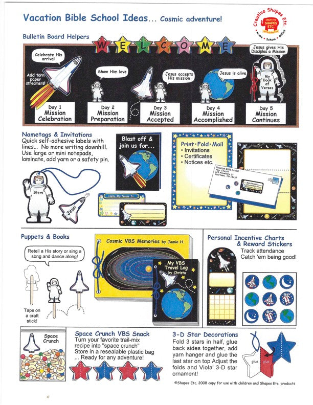 Fun galaxy and planet stickers ideal for science motivation charts