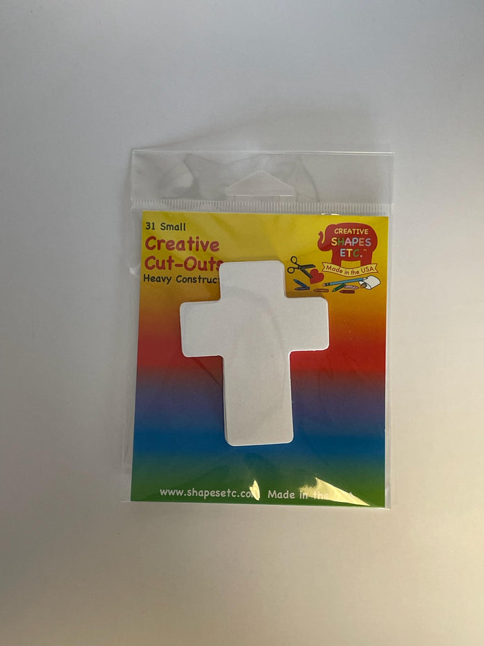 Cross Single Color Creative Cut-Outs- 3” - Creative Shapes Etc.