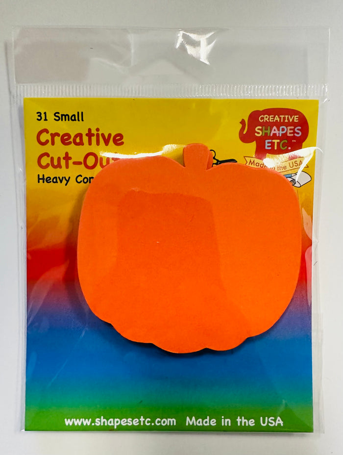 Small Single Color Cut-Out - Orange Pumpkin - Creative Shapes Etc.