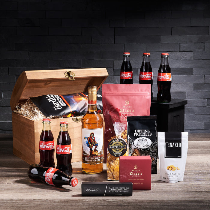The Ultimate Pirate Captain's Chest, liquor gift, liquor, soda, soda gifts, gourmet gift, mixed drink gift, mixed drink