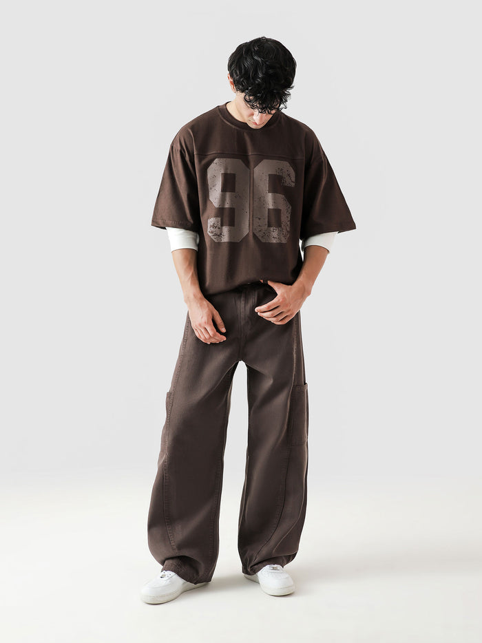 Mocha brown Utility V1 cargo pants male model full body front Pakistan – GROOVY