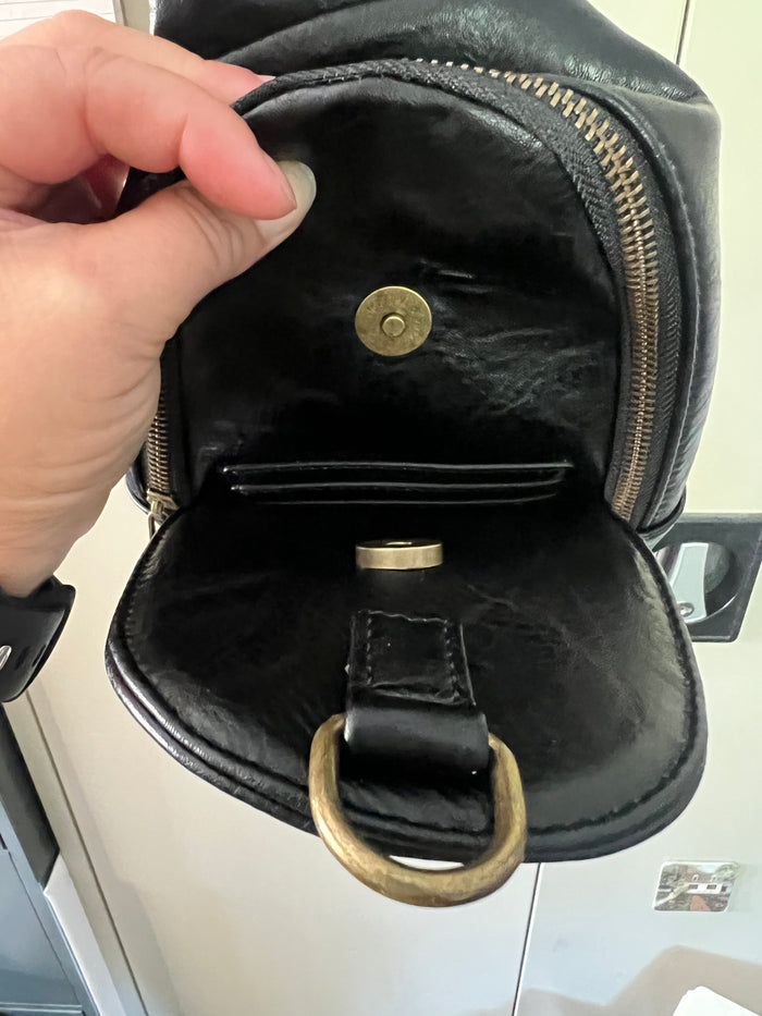 Vegan Leather Sling Purse - Pink