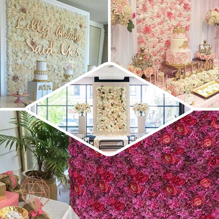 Elegant floral backdrop for wedding decor featuring pink and white flowers.