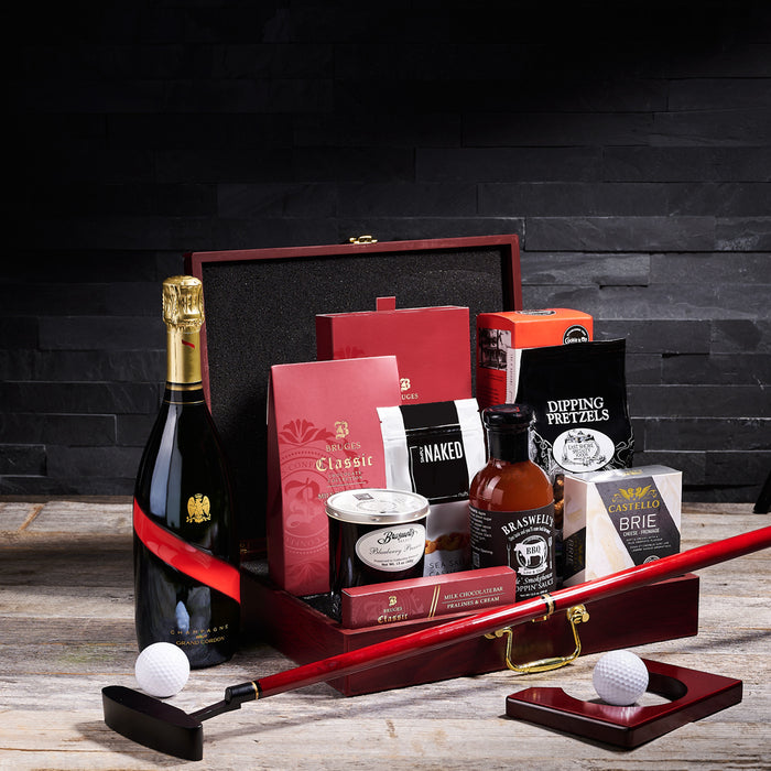 Who's Your Caddy Champagne Gift, champagne gift, gourmet gift, golf gift