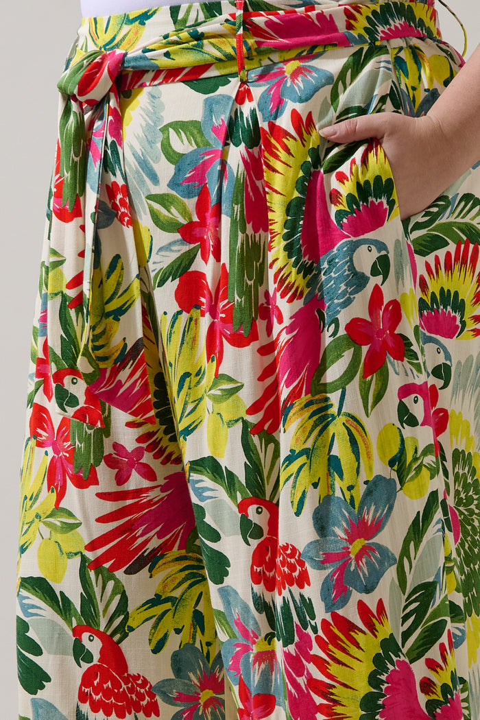 Wissa Tropical Bien Wide Leg Pants Curve