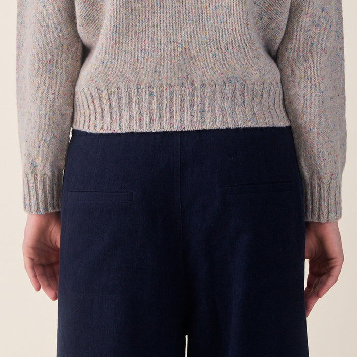 Women's Linen/Cotton Leila Trousers - Indigo Mix