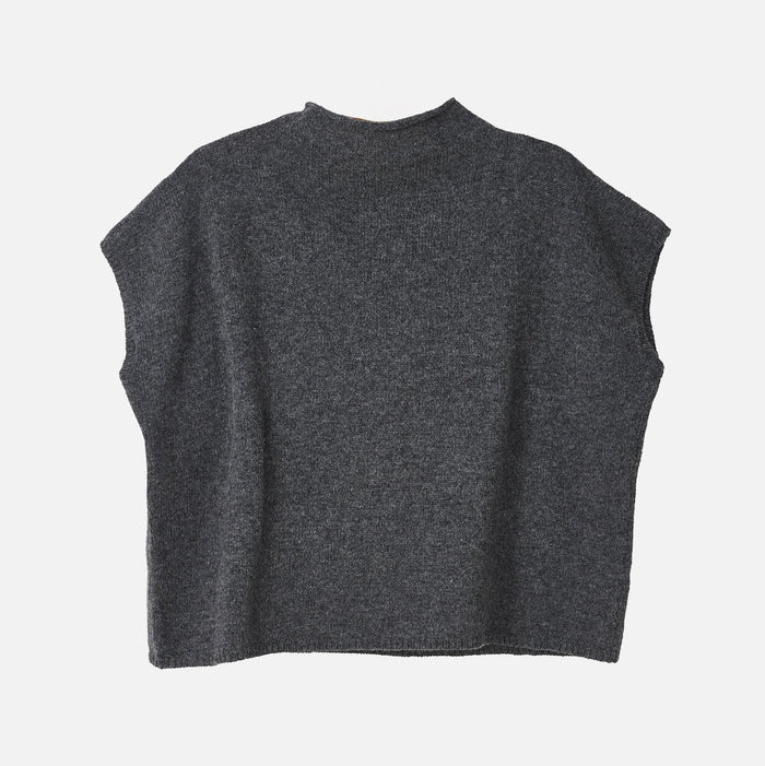 Women's Wool Sleeveless Vest - Grey