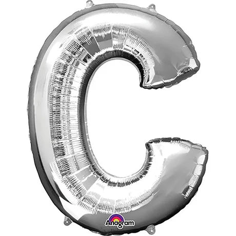 34" Jumbo Silver Foil Letter Balloon