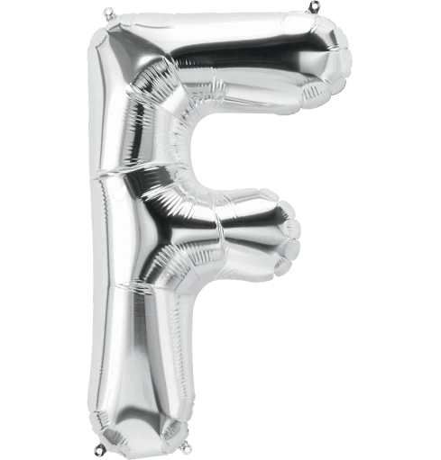 34" Jumbo Silver Foil Letter Balloon