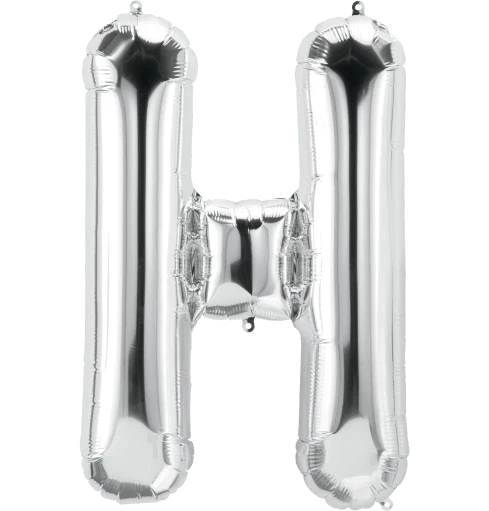 34" Jumbo Silver Foil Letter Balloon