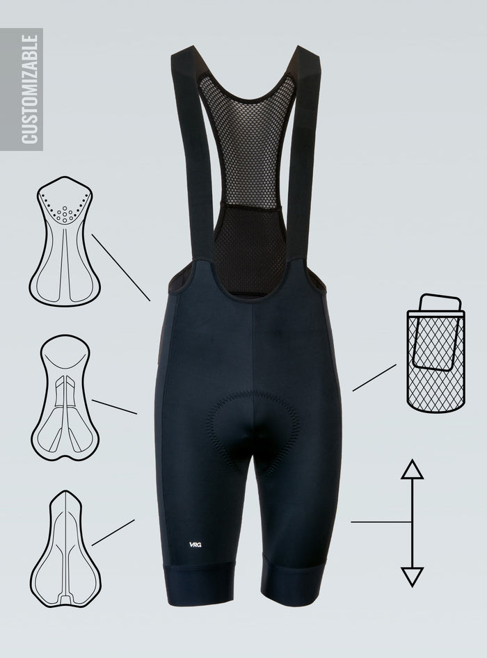 360 MFU CUSTOM VRG BLACK BIB SHORTS - MEN