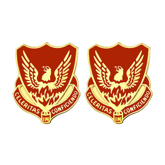 39th Field Artillery Regiment Unit Crest (Celeritas In Conficiendo) Army Unit Crests