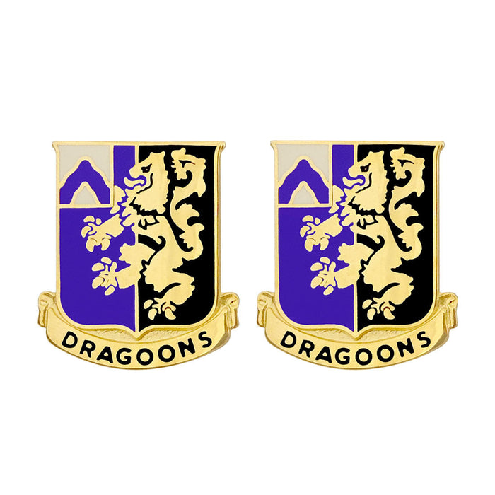 48th Infantry Regiment Unit Crest (Dragoons) Army Unit Crests