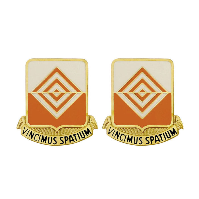 57th Signal Battalion Unit Crest (Vincimus Spatium) Army Unit Crests
