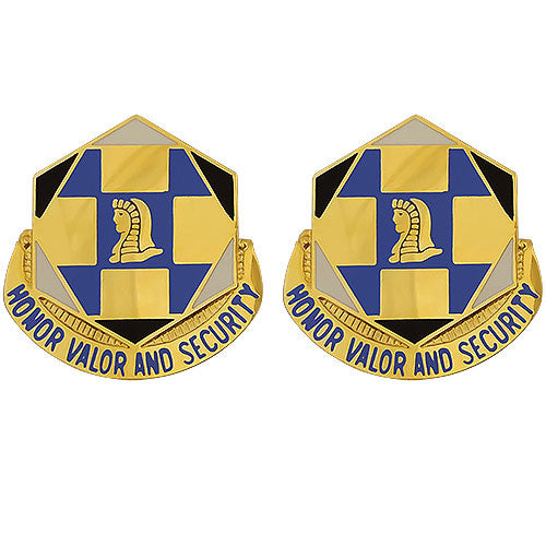 66th Military Intelligence Brigade Unit Crest (Honor Valor and Security) Army Unit Crests