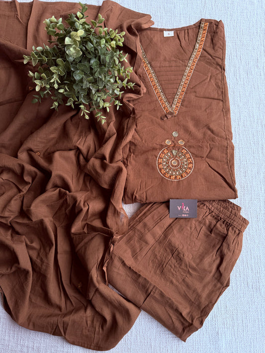 A line pure cotton Ready suit set