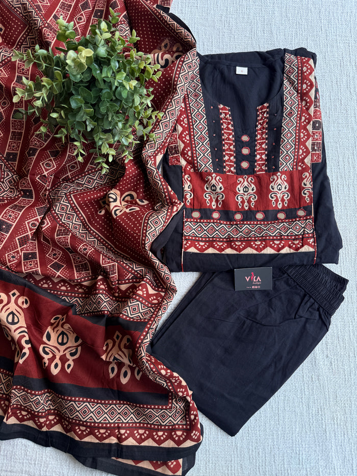 A line pure cotton Ready suit set