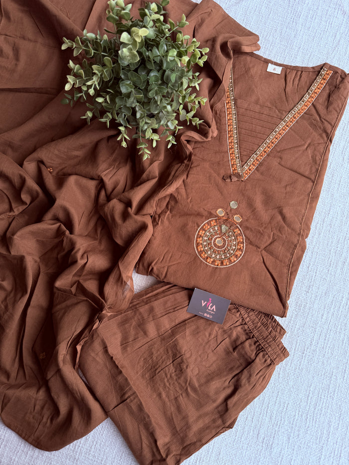 A line pure cotton Ready suit set