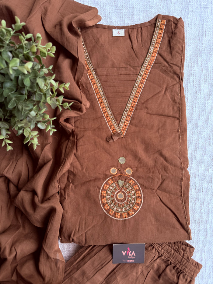 A line pure cotton Ready suit set