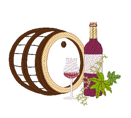 About Wine and Grape  [4x4] # 10531