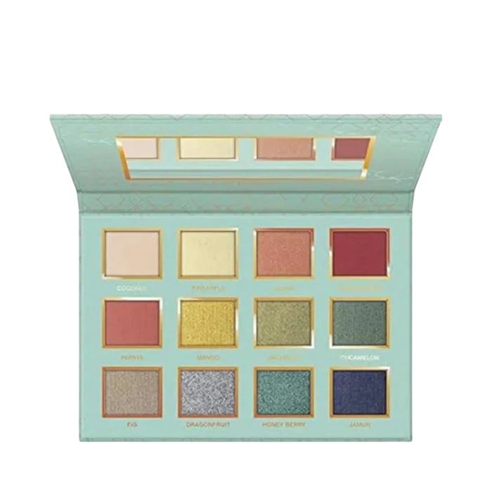 Catrice Addicted To Exotic Fruits Eyeshadow Palette 12.5 g open mint-green palette with mirror