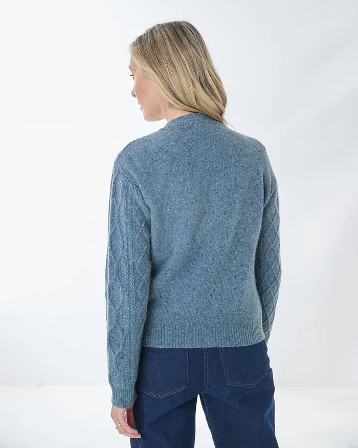 Addison Cable Knit Wool Rich Cardigan