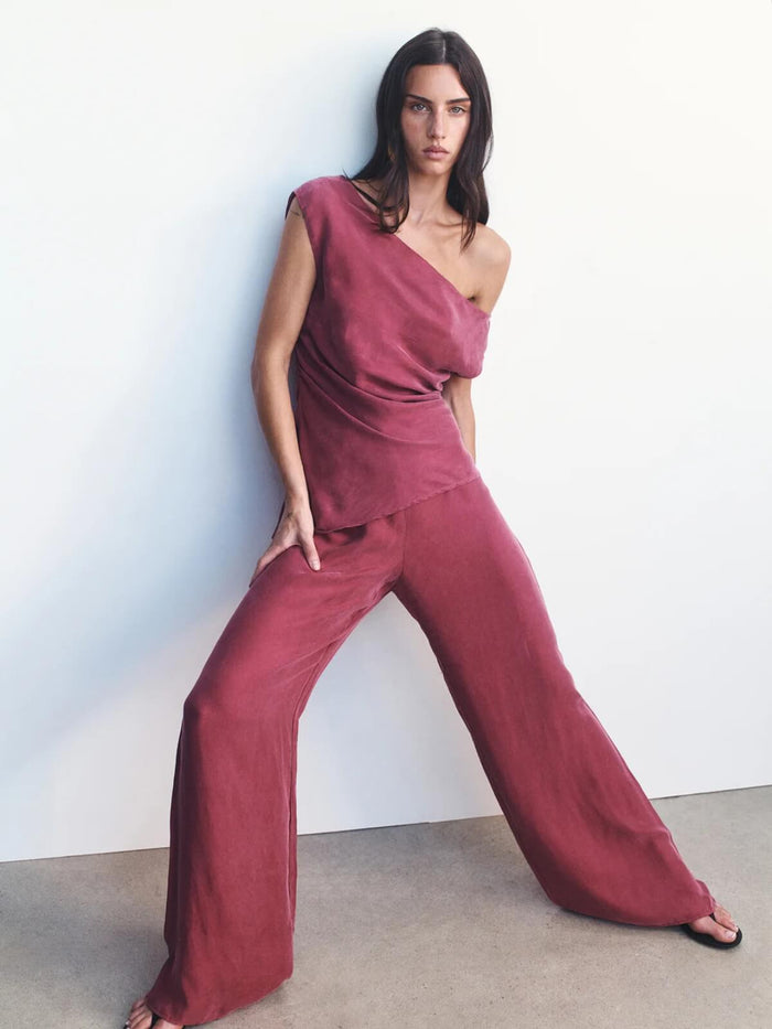 Aeris Pants -Burgundy