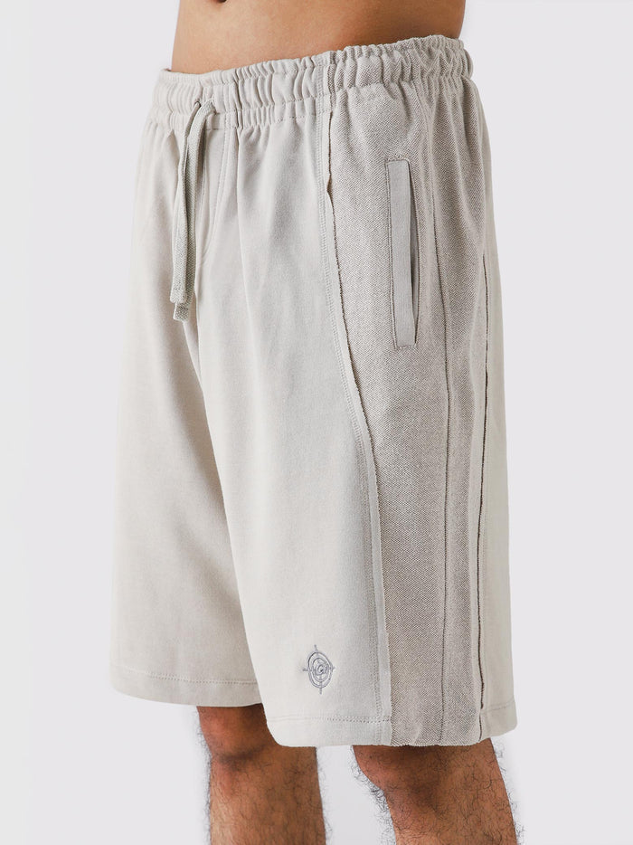 Ash Grey Aim Shorts by GROOVY, soft lightweight men's gym and everyday shorts in Pakistan