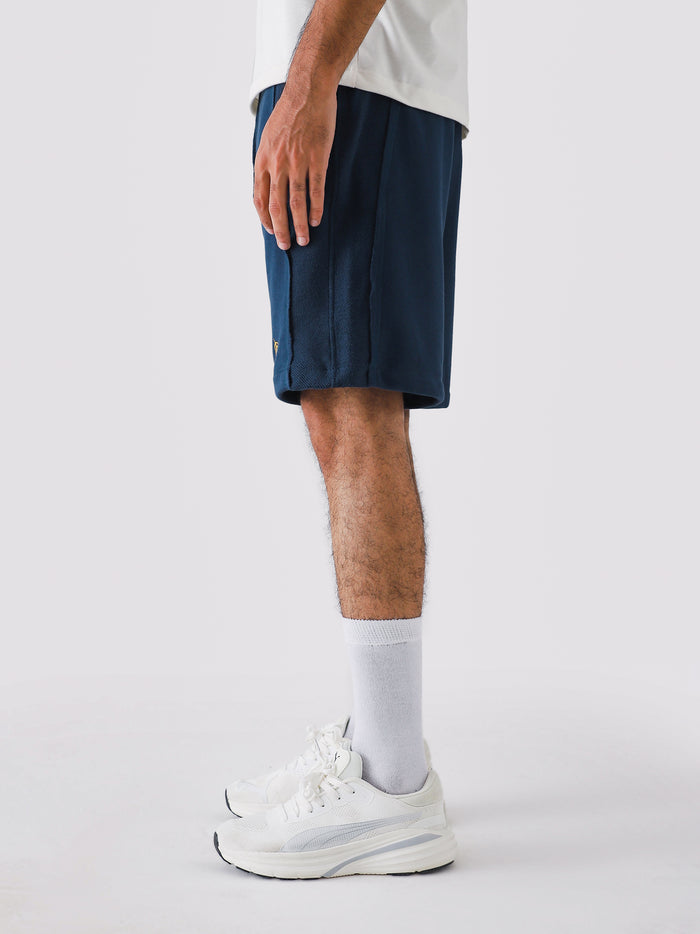 Deep Blue Aim Shorts for men, breathable summer shorts for gym and daily wear by GROOVY Pakistan