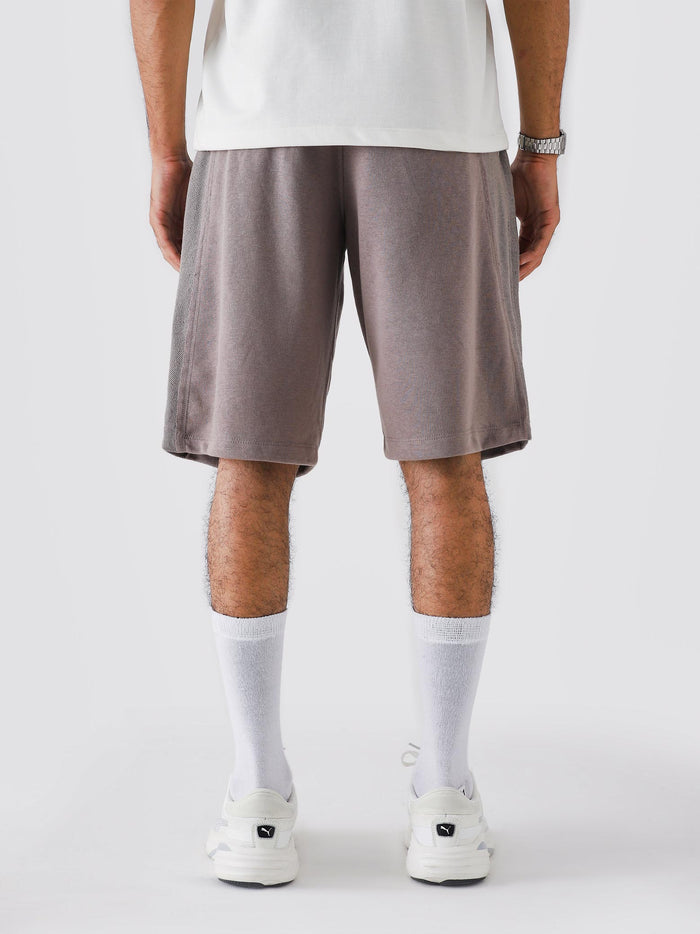 Stone Mauve Aim Shorts for men, breathable summer shorts for gym and daily wear by GROOVY Pakistan