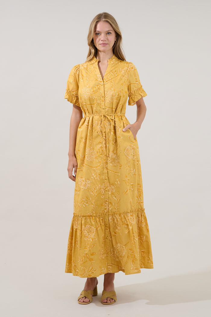 Alna Button Up Midi Dress Narobi Floral