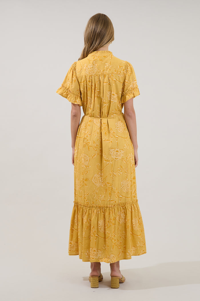 Alna Button Up Midi Dress Narobi Floral