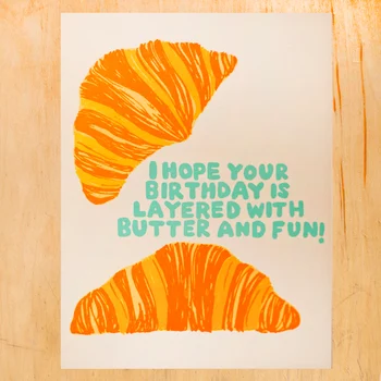 Alphabet Studios Birthday Card -  Criossant