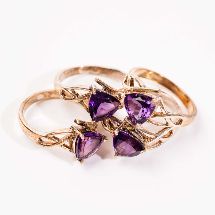 Amethyst - Triangular Cut, Ring(s)
