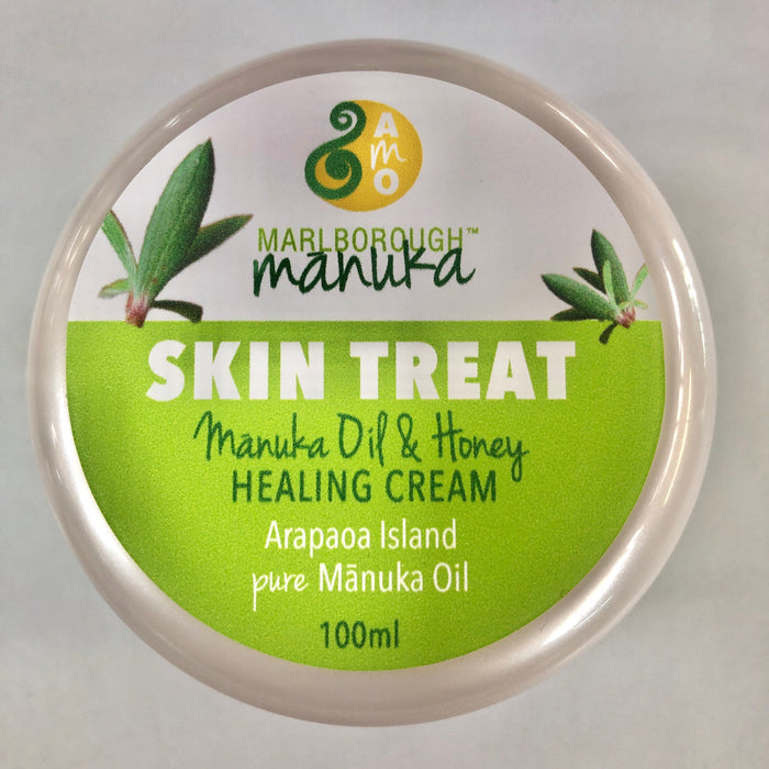 100ml pot of healing cream. Lime green and white label.