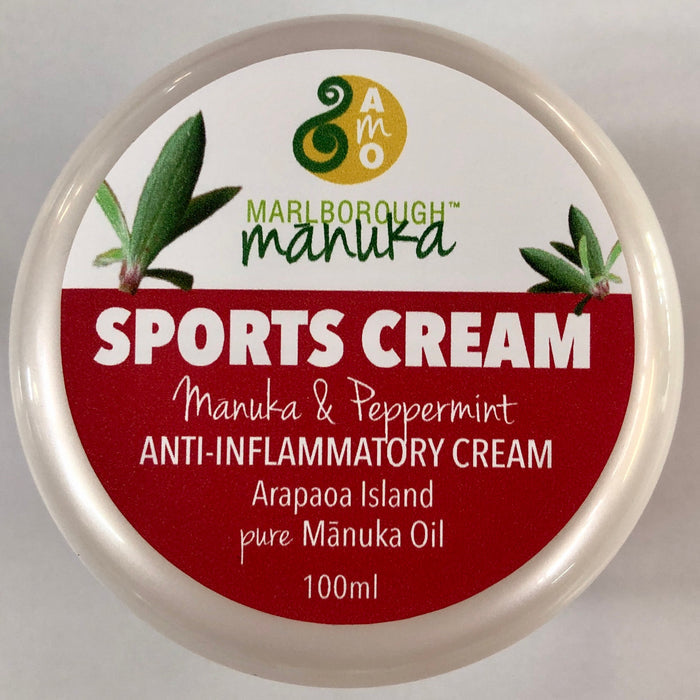 100ml pot of sports cream with red and white label.