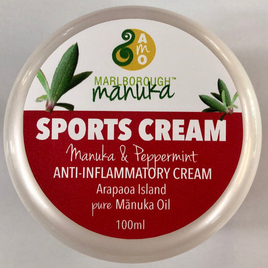100ml pot of sports cream with red and white label.