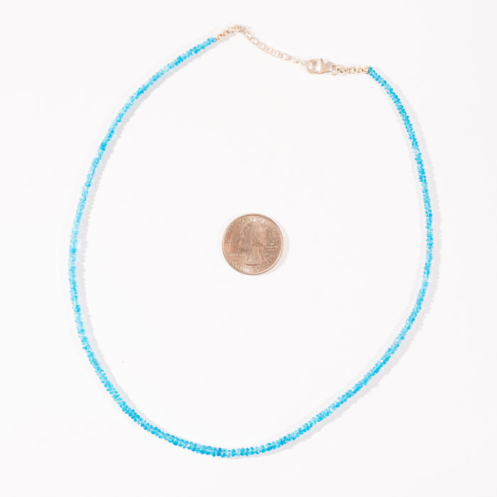 Apatite, Blue - Faceted Bead Necklace