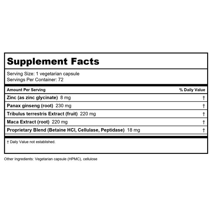 Apex Energetics - Opticrine (K-03) - 72 Capsules - Supplement Facts panel