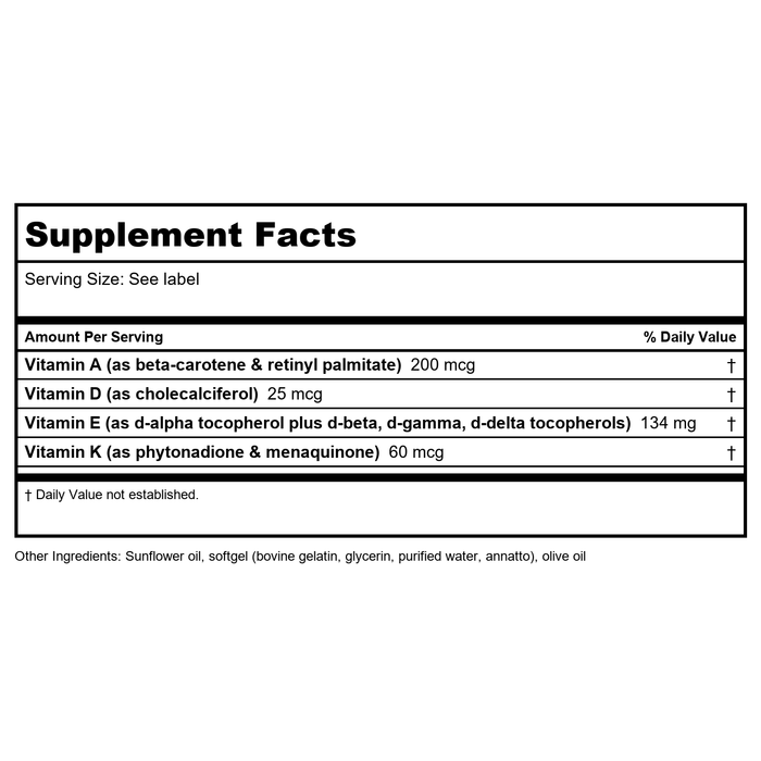 Apex Energetics K-64 GI SYNERGY (90 packets 3 caps each) - Supplement Facts panel