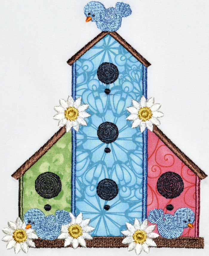 Applique Birdhouses [5x7] # 10565