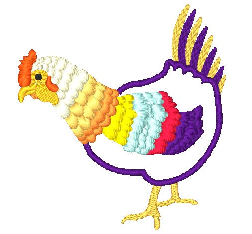 Applique Eccentric Hens [4x4] #  10568