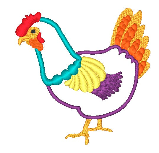 Applique Eccentric Hens [4x4] #  10568