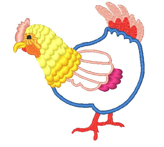 Applique Eccentric Hens [4x4] #  10568