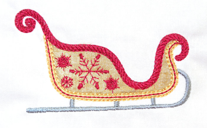 Applique Snow Sleigh [4x4] # 10811