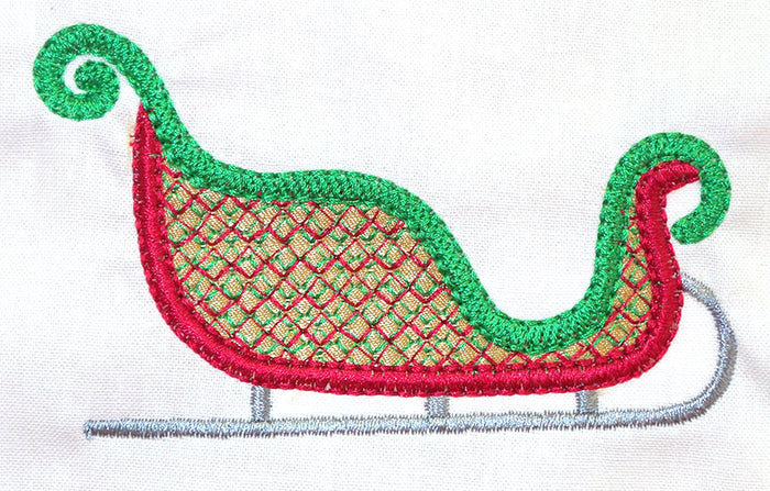 Applique Snow Sleigh [4x4] # 10811